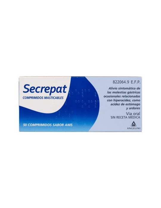 SECREPAT 50 COMPRIMIDOS MASTICABLES (SABOR ANIS)