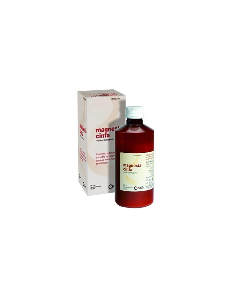 MAGNESIA CINFA 200 MG/ML SUSPENSION ORAL 1 FRASCO 260 ML