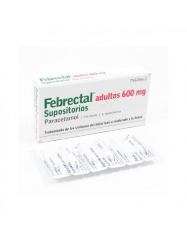 FEBRECTAL ADULTOS 600 MG 6 SUPOSITORIOS