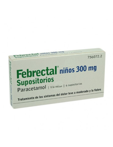 FEBRECTAL NIÑOS 300 MG 6 SUPOSITORIOS