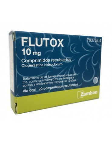 FLUTOX 10 MG 20 COMPRIMIDOS RECUBIERTOS