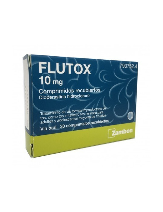FLUTOX 10 MG 20 COMPRIMIDOS RECUBIERTOS
