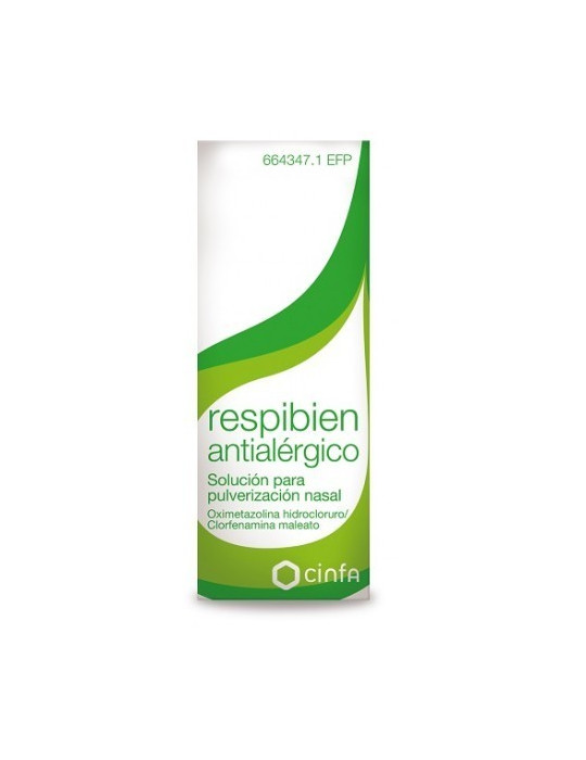 RESPIBIEN ANTIALERGICO 0,5 MG/ML + 0,5 MG/ML SOLUCION PARA PULVERIZACION NASAL 1 FRASCO 15 ML