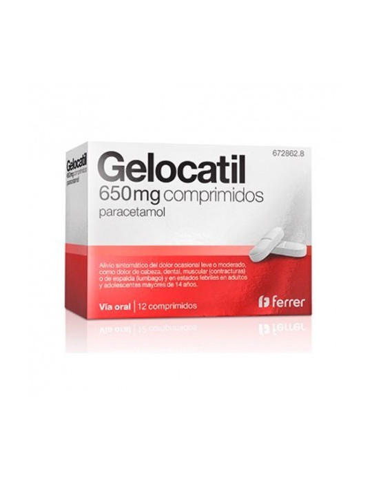GELOCATIL 650 MG 12 COMPRIMIDOS (TIRAS)