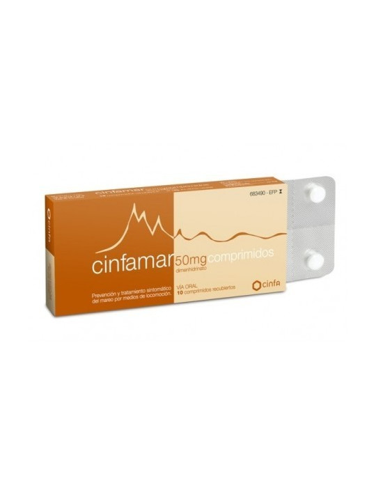 CINFAMAR 50 MG 10 COMPRIMIDOS RECUBIERTOS