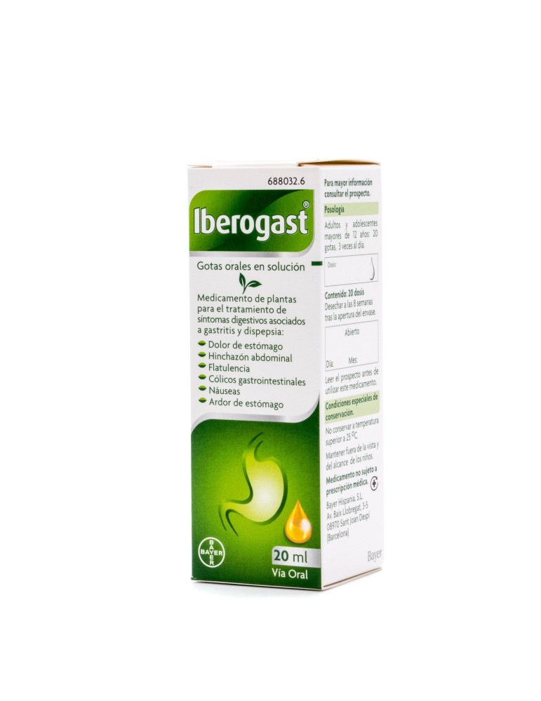IBEROGAST GOTAS ORALES EN SOLUCION 1 FRASCO 20 ML