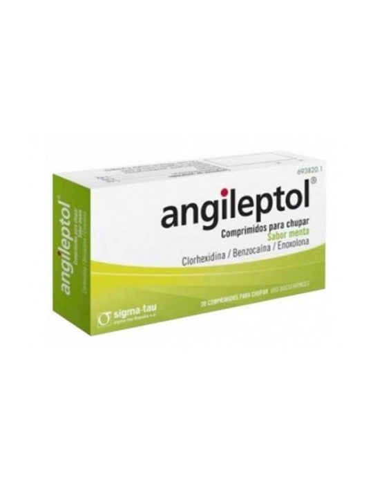 ANGILEPTOL 30 COMPRIMIDOS PARA CHUPAR (SABOR MENTA)