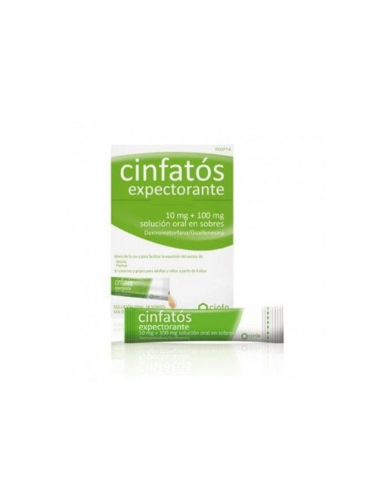 CINFATOS EXPECTORANTE 10 MG/100 MG 18 SOBRES SOLUCION ORAL