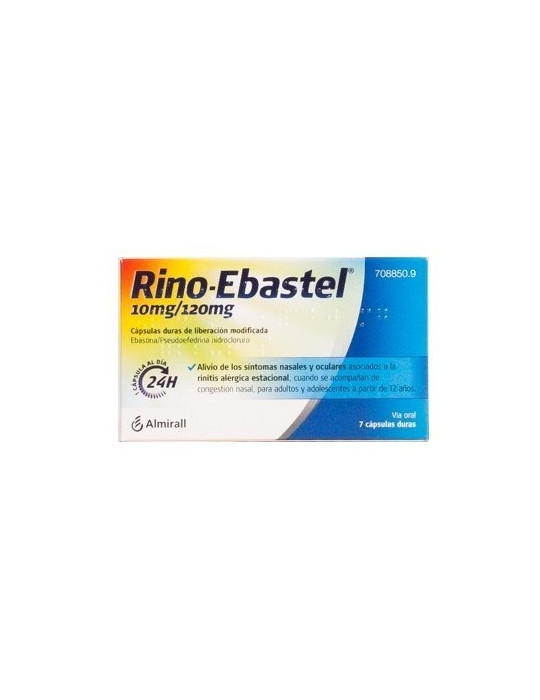 RINO-EBASTEL 10 MG/120 MG 7 CAPSULAS LIBERACION MODIFICADA