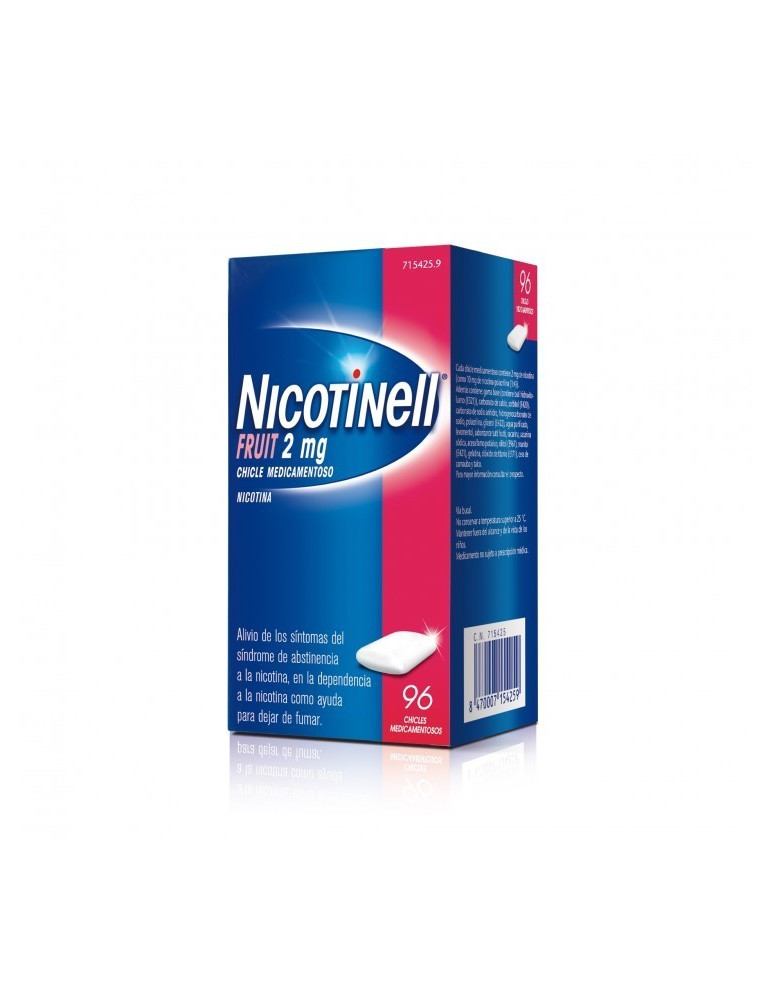 NICOTINELL FRUIT 2 MG 96 CHICLES MEDICAMENTOSOS