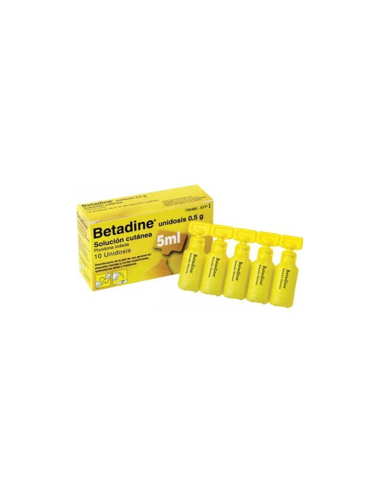 BETADINE UNIDOSIS 100 MG/ML SOLUCION CUTANEA 10 UNIDOSIS 5 ML