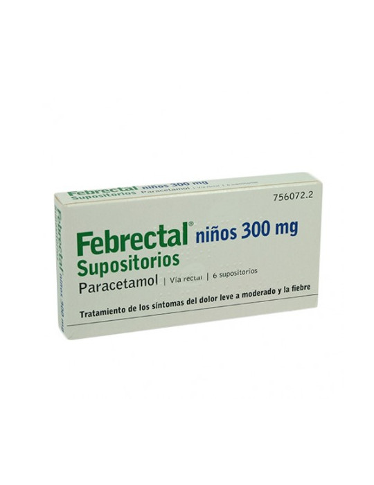 FEBRECTAL NIÑOS 300 MG 6 SUPOSITORIOS