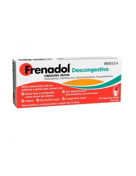 FRENADOL DESCONGESTIVO 16 CAPSULAS
