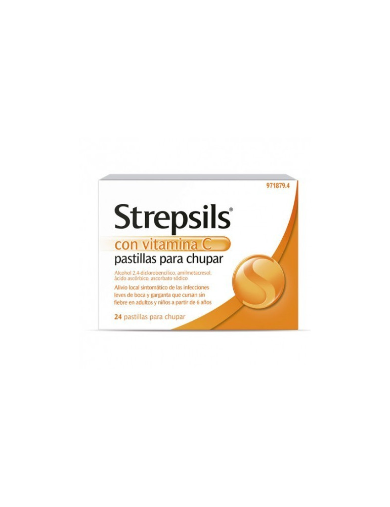 STREPSILS CON VITAMINA C 24 PASTILLAS PARA CHUPAR