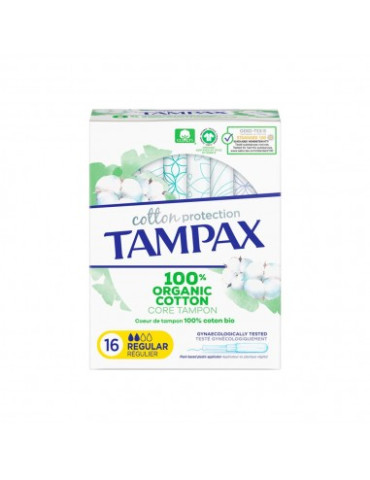 TAMPONES 100%ALGODON TAMPAX COMPAK PEARL REGULAR 16 U