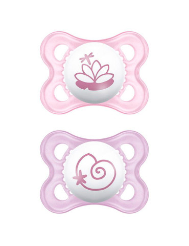 CHUPETE SILICONA MAM ORIGINAL 0-6 M PACK DOBLE ROSA